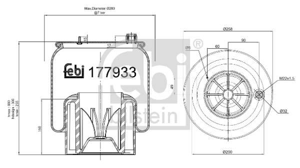 Bellow, air suspension